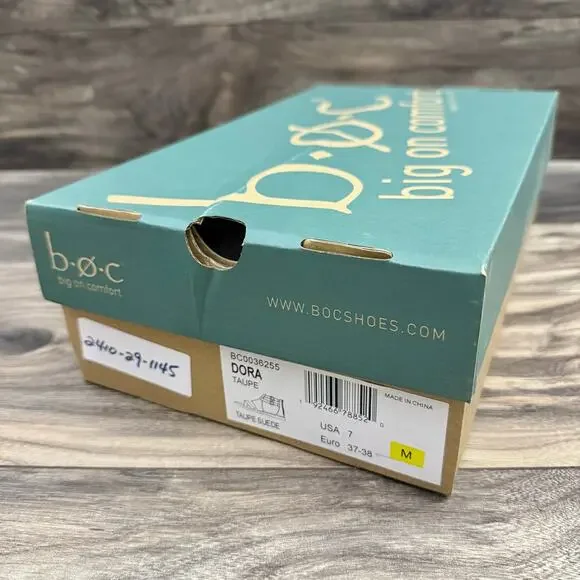 NIB BOC Born Dora 7M 37-38 Taupe Suede Gladiator Sandals - Picture 9 of 10